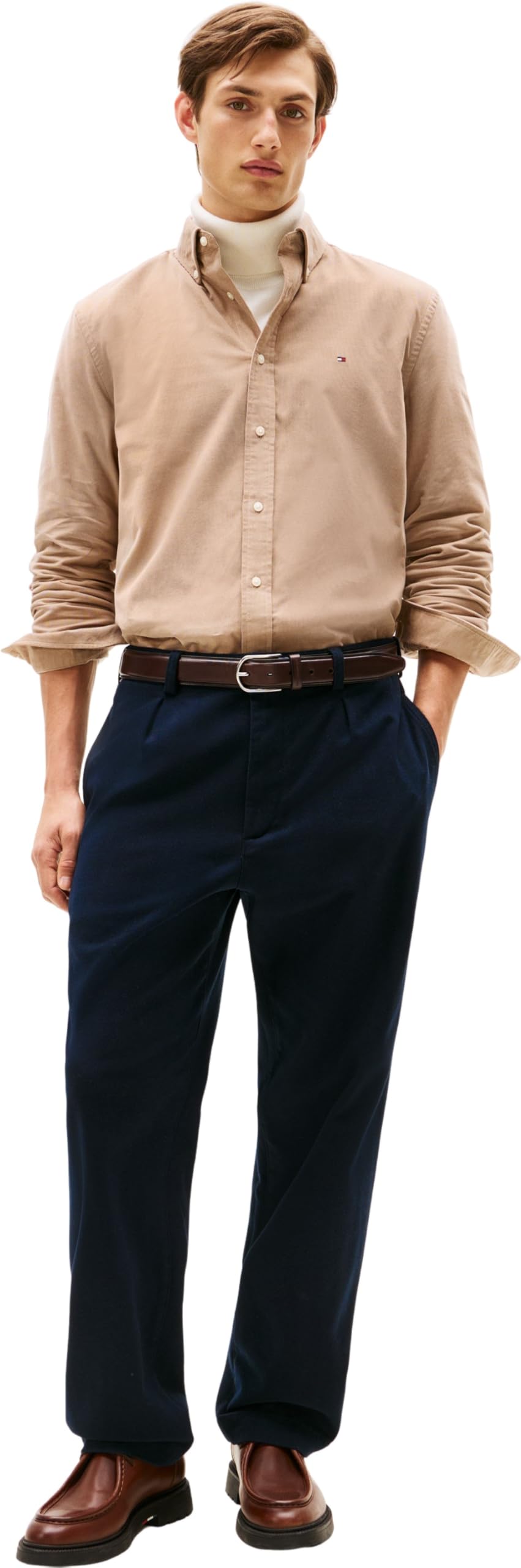Tommy Hilfiger Solid Corduroy RF Shirt Mw0mw40486 Camicia L/S Unisex - Adulto (Pacco da 1)