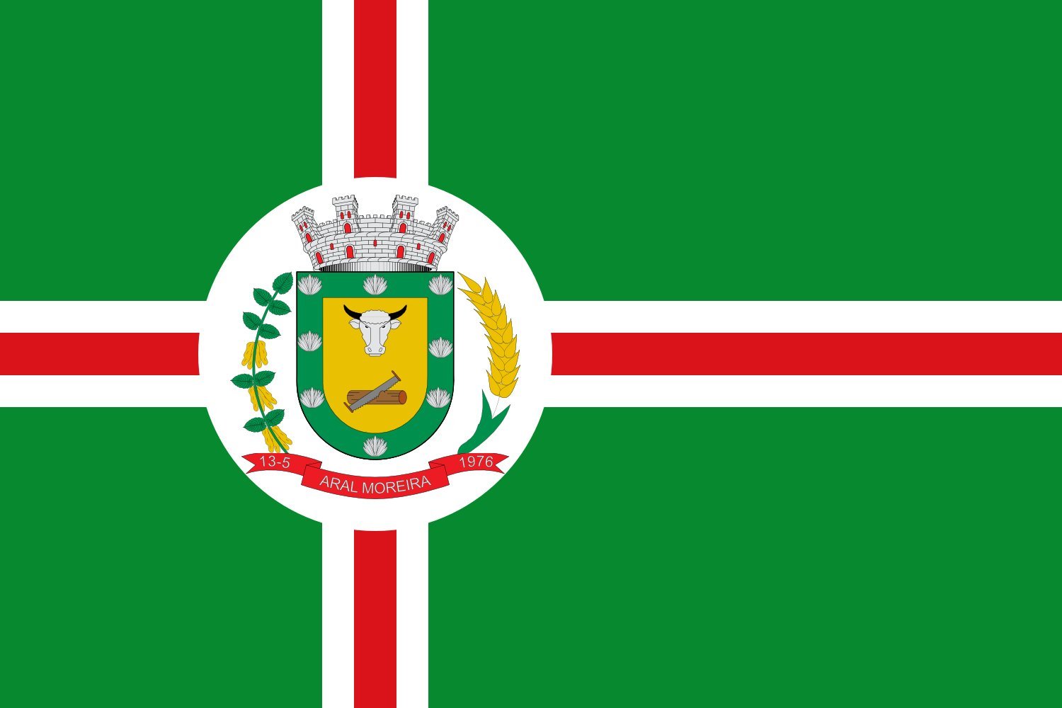 Drapeau Aral Moreira grand format de qualité supérieure
