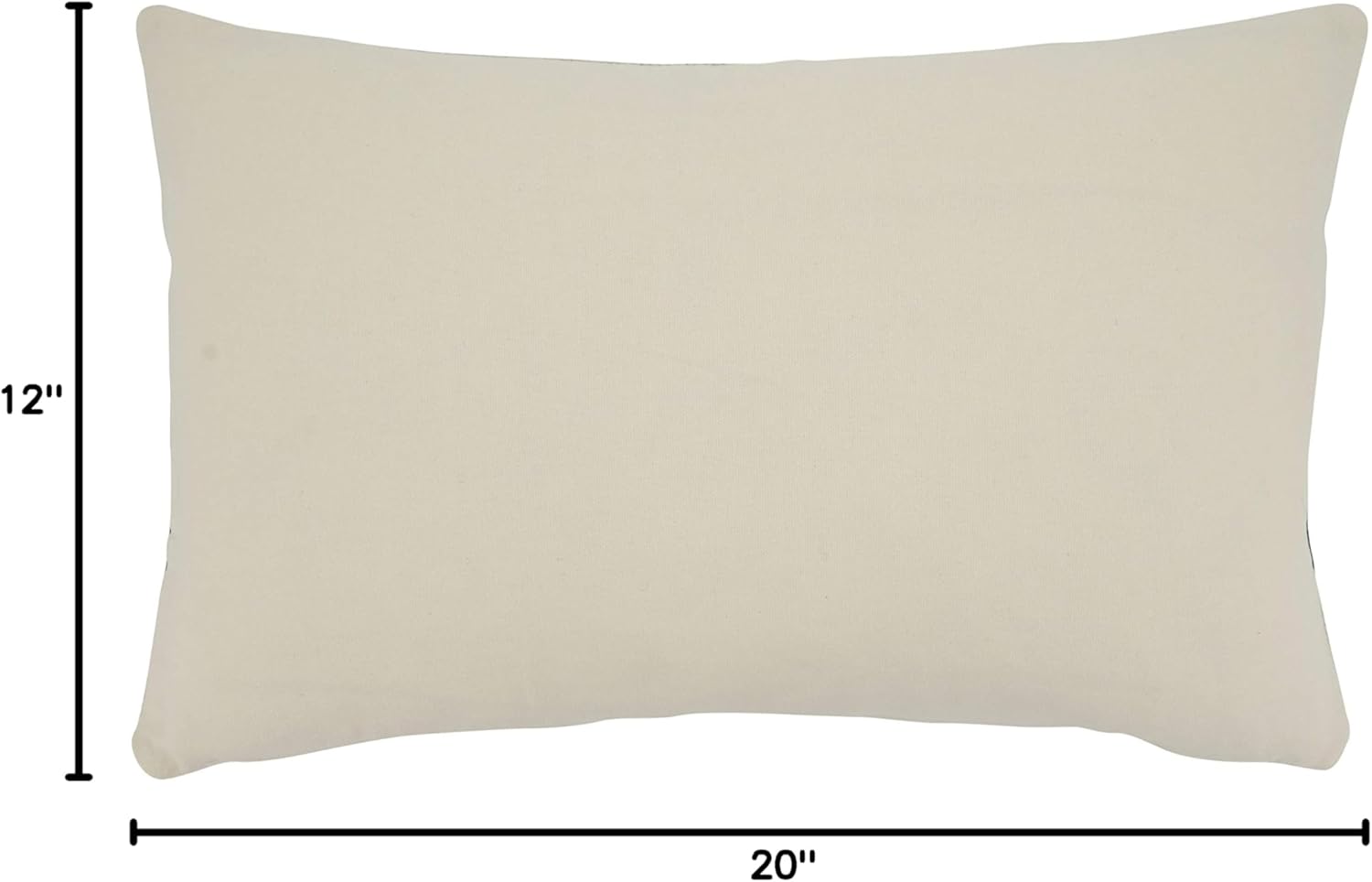 SARO LIFESTYLE Naviguer Collection Rope Knots Appliqué Throw Pillow with Poly Filling, 12"" x 20"", Navy Blue