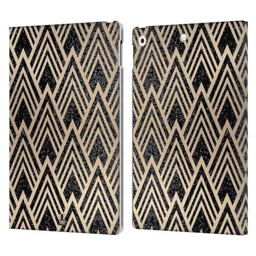 Étui portefeuille en cuir iPad 10.2 antichoc à design géométrique