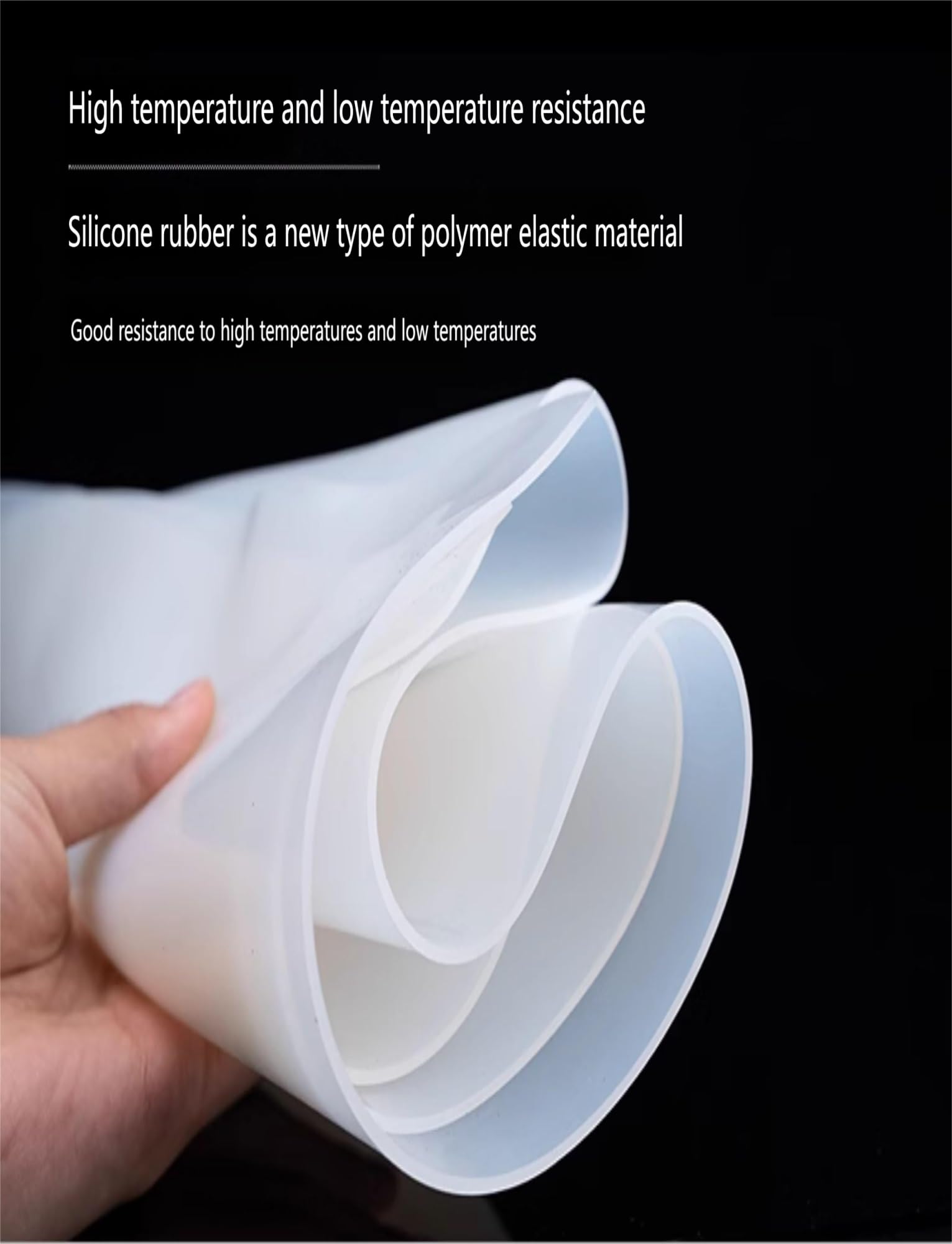 2 Stück Hochtemperatur-Silikon-Gummiplatten, Neopren-Küchenmatten, 500 x 500 mm, transparent, 0,5–10 mm Dicke, hitzebeständig, rutschfest, langlebig, Backmatte