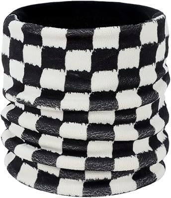 Women Men Double-Layer Fleece Neck Warmer Snood Gaiter,Ski Face Mask Tube Circle Scarf for Skiing Hiking Cycling
