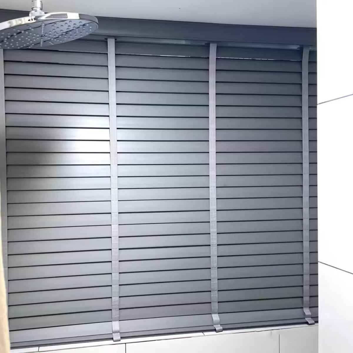 Amazon｜ウッドブラインド カーテン グレー 木製ブラインド スラット幅