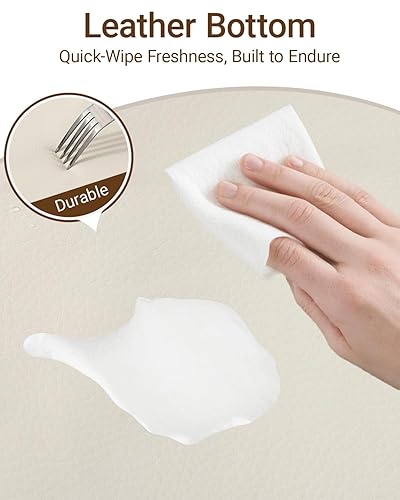 Miniatura 5 de Tapete de juego para bebé para suelo, espuma acolchada de 1.2 pulgadas de grosor, 50 x 50 pulgadas, terciopelo suave y cuero antideslizante, funda