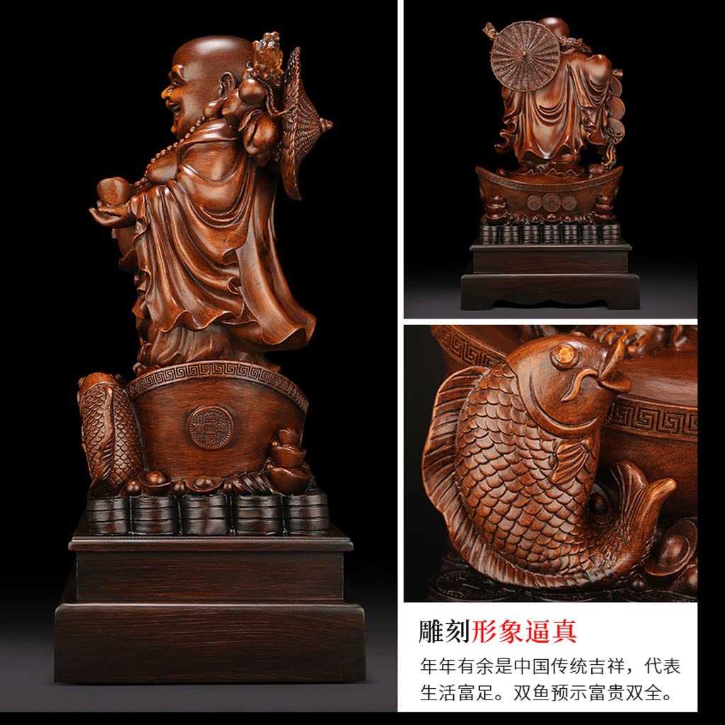Amazon｜布袋様の置物 高さ22.5cm 樹脂製 七福神 置物 布袋 仏像 布袋