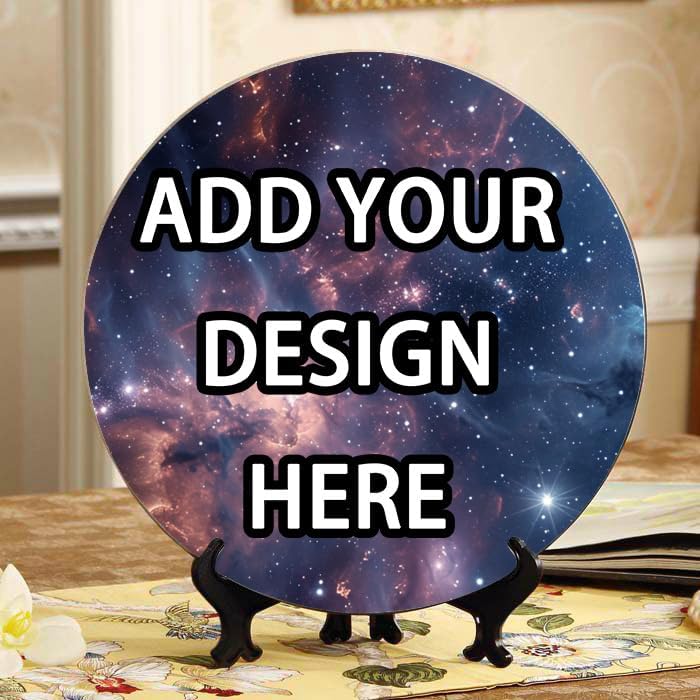 Sailboat at Sunset 10-inch Ceramic Plate for Wall Display or Tabletop, with Stand & Hook DP-545525672