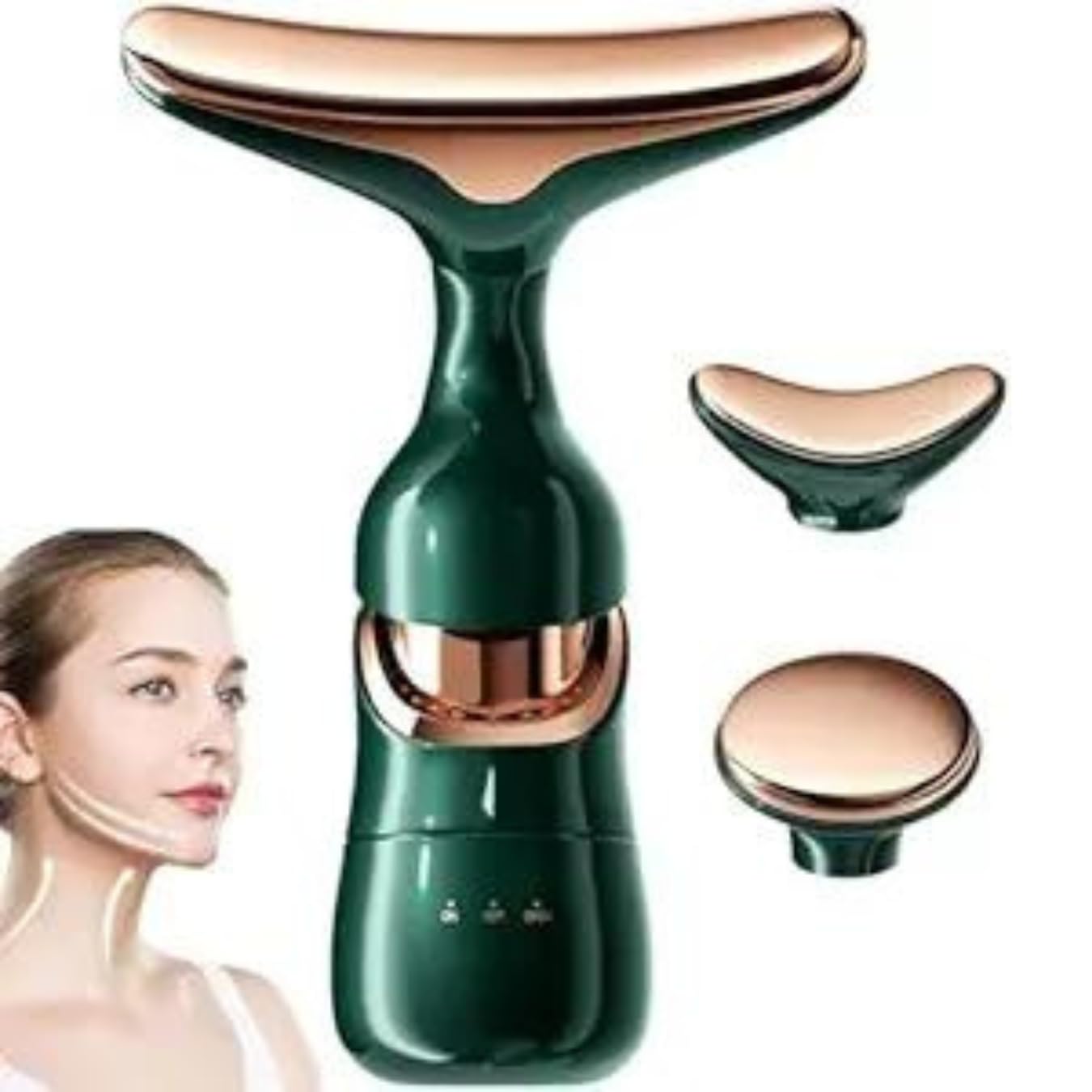 Viraaji 3 in 1 Massager | Anti Wrinkles Face Neck & Eyes Massager for Skin Care | Vibration Facial Massager | Face Slimming and Uplift Multifunction Beauty Device | Neck Tightening Device (Green) (B0DJC5BB2L) Amazon Price History, Amazon Price Tracker