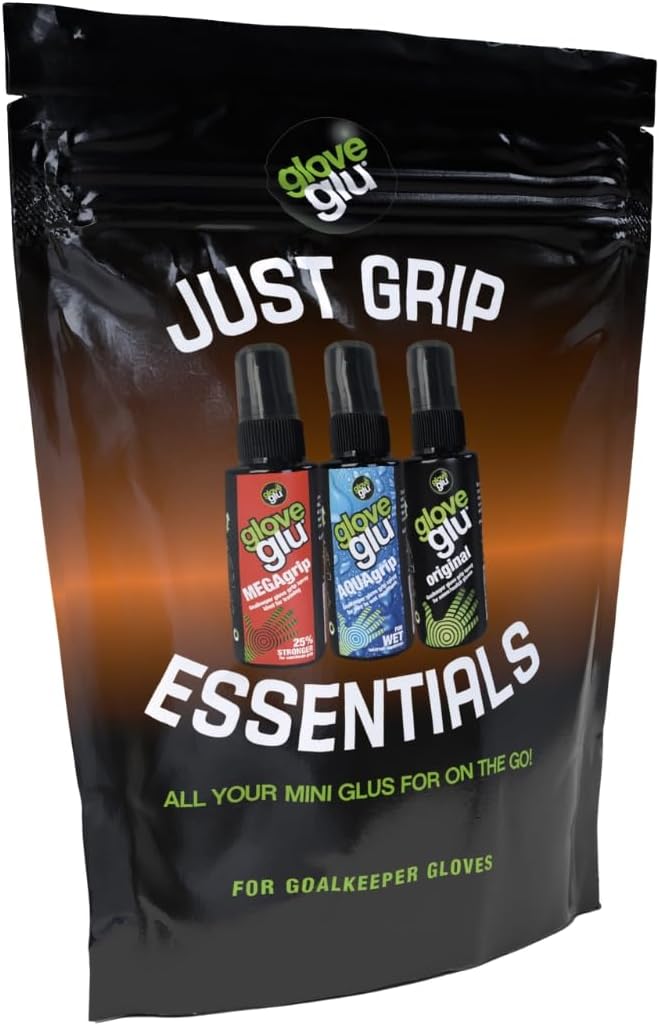 GloveGlu Just Grip Essentials Bundle - inlcudes Original (50ml), MEGAgrip (50ml) AQUAgrip (50ml)