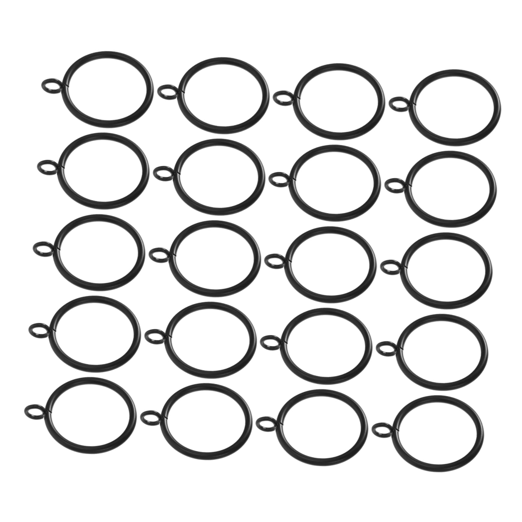 FUNOMOCYA 44pcs Curtain Rod Rings with Eyelets for Rods Heavy Duty Clip Rings for Smooth Movement Home Decor for Large Windows