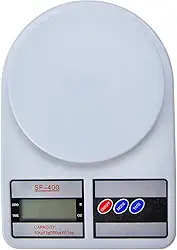 Balança Digital De Cozinha Alta Precisão 1g - Capacidade De 0 A 10kg - Compacta E Funcional - Cor Branca.