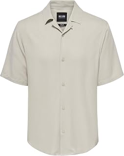 Only & Sons Herren Onsdash Life Reg Visc Res Ss Shirt Noos Hemd/Bluse (1er Pack)