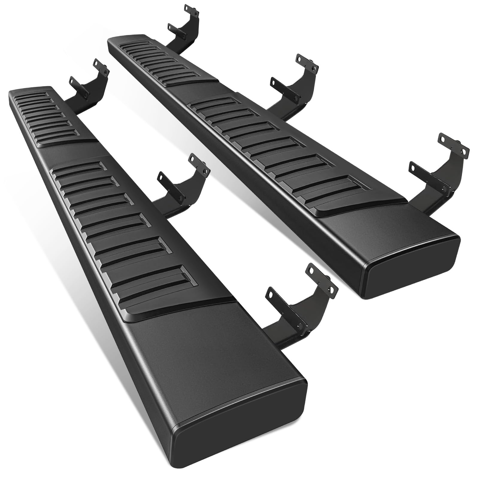 PZ 6" Running Boards for 2015-2026 Ford F-150 SuperCrew Cab 4-Doors 2017-2026 Ford F250 F350 Super Duty Crew Cab Black Aluminum Alloy Side Steps Nerf Bars