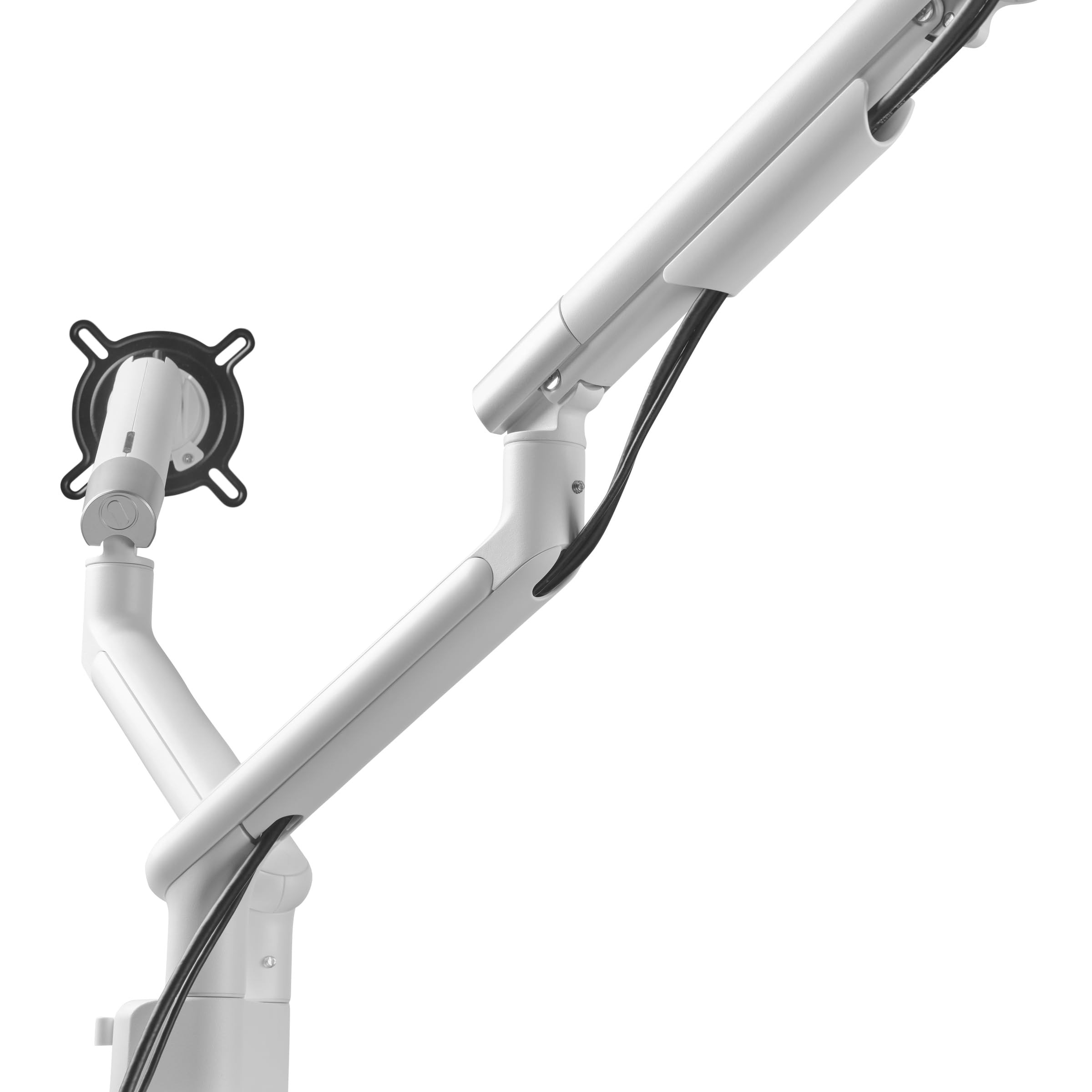 Braccio universale per Doppio monitor One for All - 13-35 pollici -VESA 75/100 mm -Regolazione dell'altezza- Inclinazione (80°), rotazione (180°) e rotazione (360°) -9kg per schermo -Bianco (DM7220)