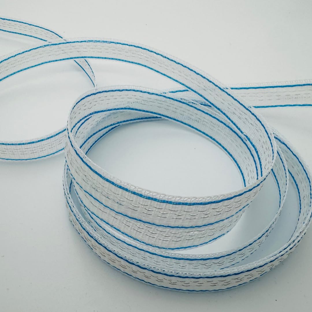PREMIUM-Weidezaunband 500 m, 20 mm, weiß-blau – Höchste Leitfähigkeit & Sichtbarkeit