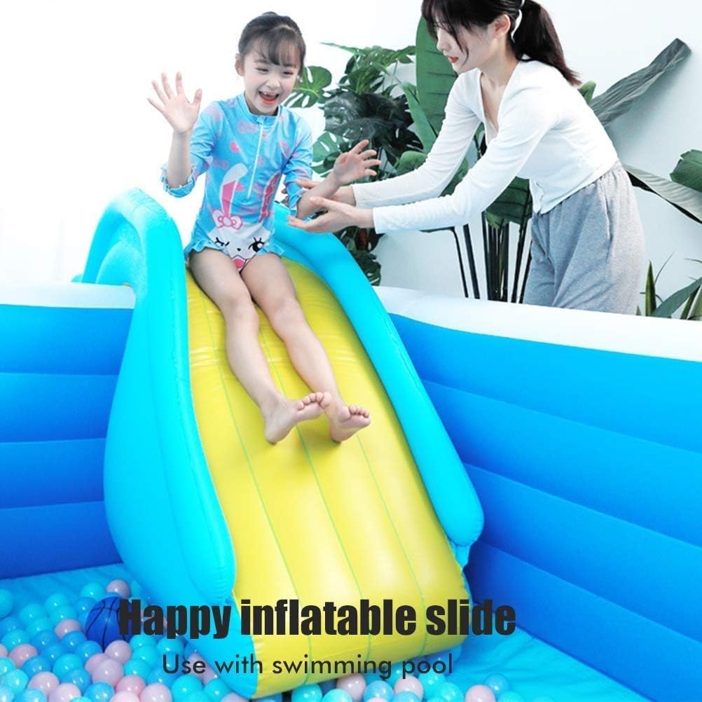 Toboggan Gonflable, Pataurette Toboggan, Compact Anti-basculement Toboggans de Piscine Parc Aquatique avec Pompe À Air Incluse, Extérieur Été Plaisirs pour Enfants