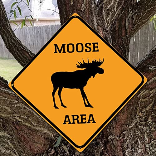 Plaque métallique Moose Area de qualité supérieure, grand format rétro 38 cm - 7