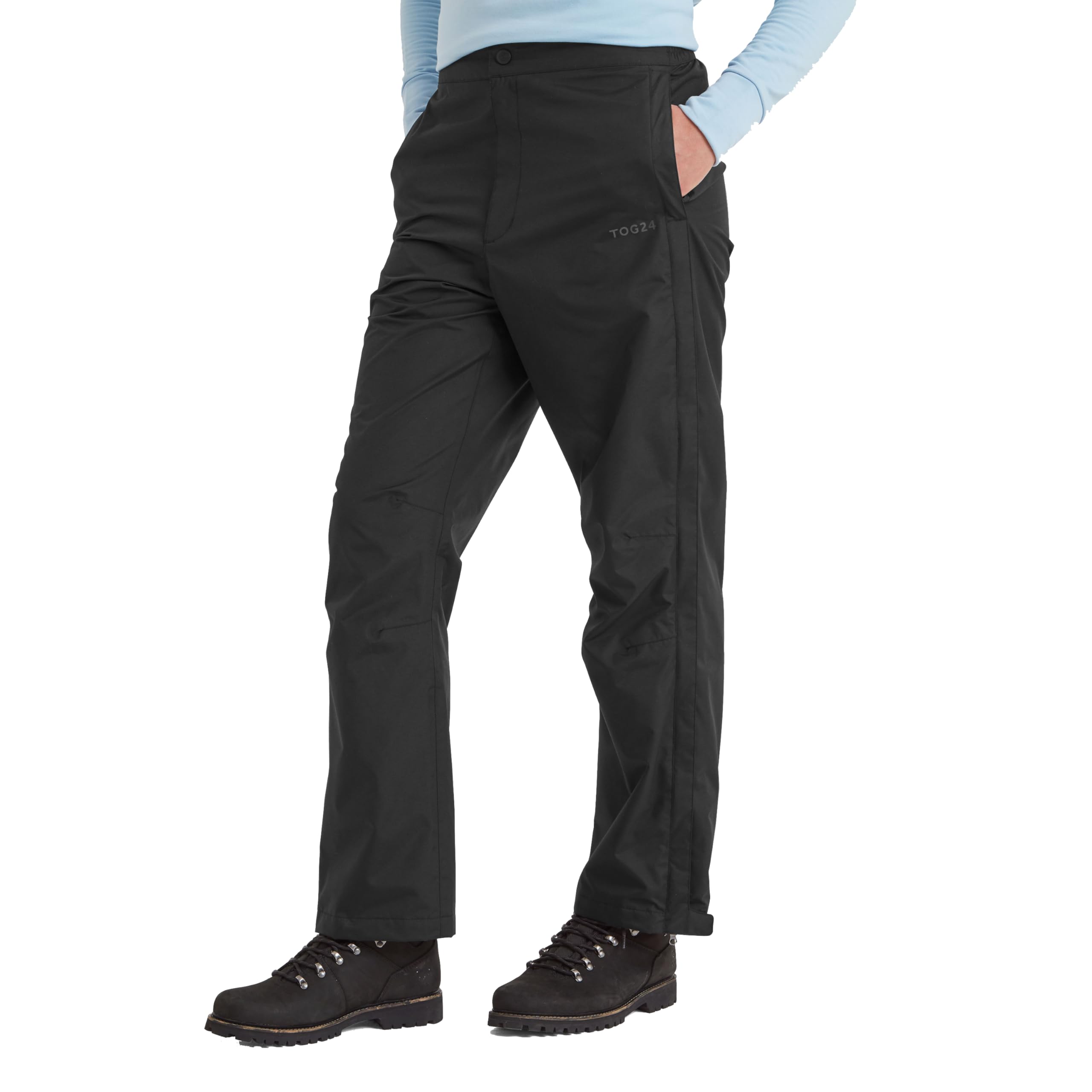 Tog24 Women's Black Wigton Waterproof Trousers. Windproof, Waterproof And Breathable Overtrouser For Essential Outdoor Performance. Add These Waterproof Trousers To Your Kit