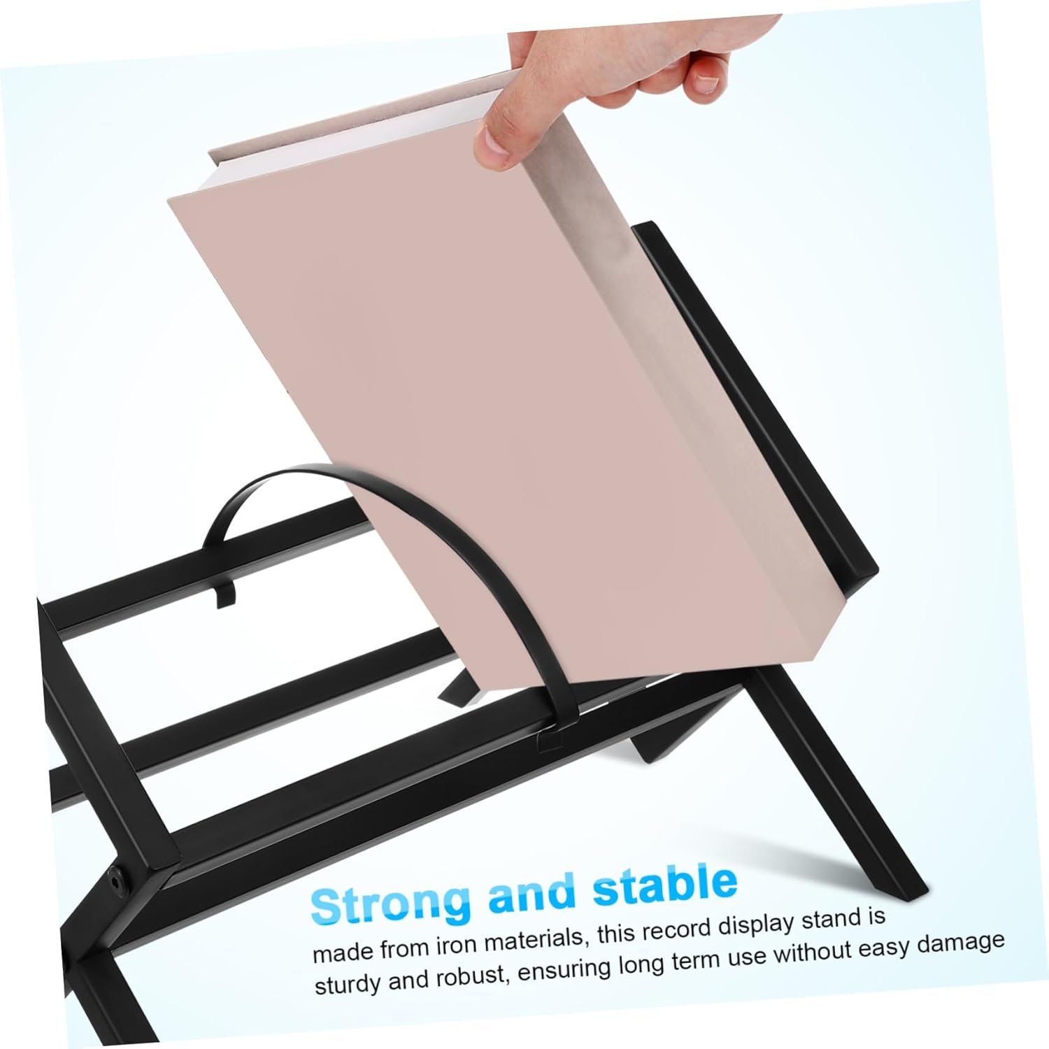 Vinyl Record Storage Rack Modern Bookshelf for Albums Water-Resistant Vinyl Organizer Adjustable Size for Living Room and Bedroom