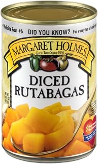 Margaret Holmes Seasoned Diced Rutabagas, 14.5 oz Cans, Pack of 6 - Convenient Canned Root Veggies