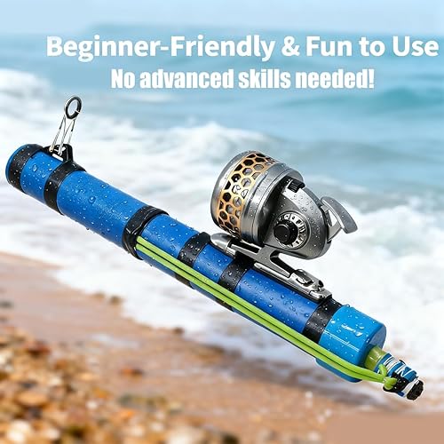 Miniatura 3 de Caña de catapulta de pesca 2026, caña de pescar catapulta de tiro con vara, herramientas de pesca de señuelo de pesca telescópico portátil, juego de