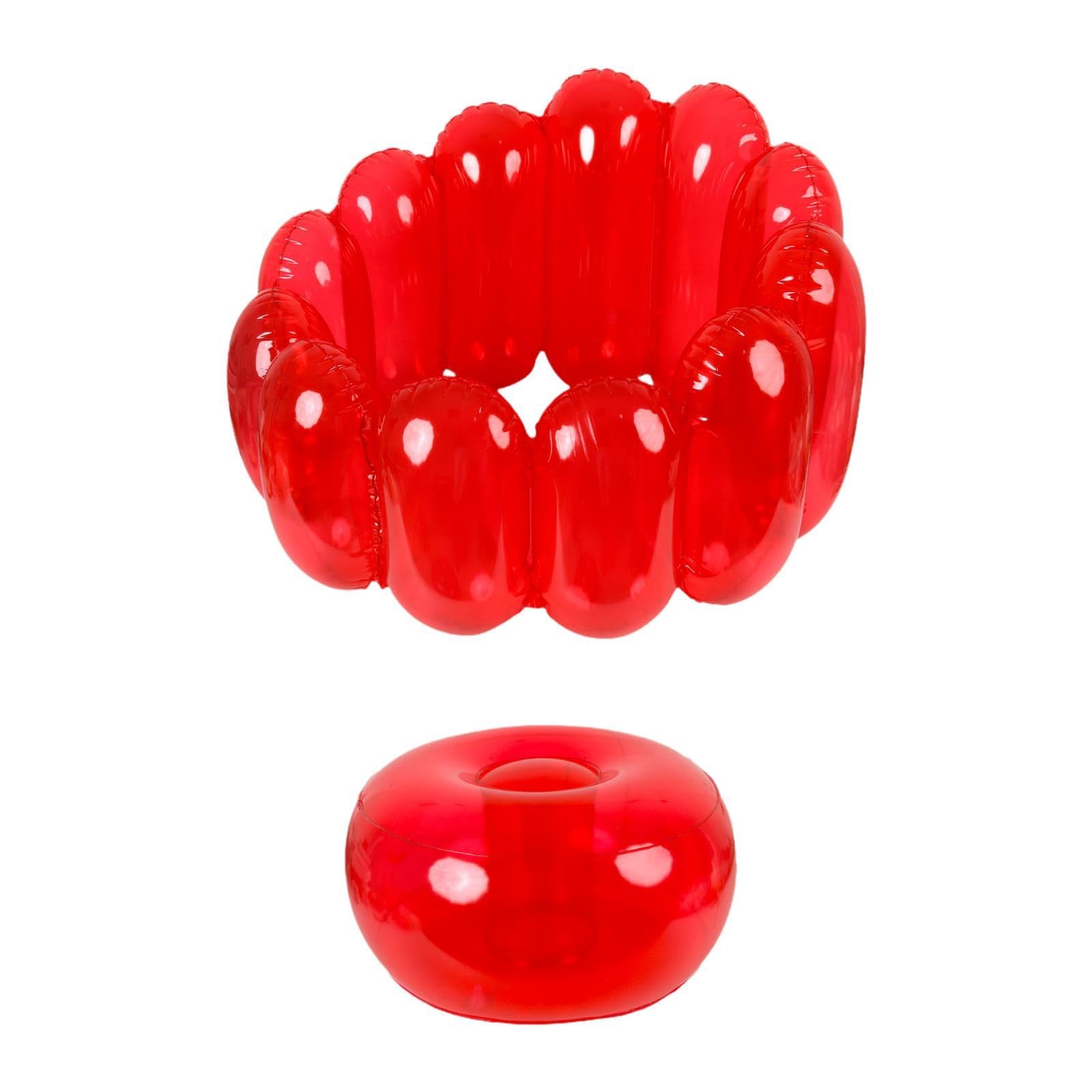Inflatable Chair Inflatable Sofa for Living Room Swimming Pools Reading Room Red Home & Garden | Furniture | Beds & Mattresses | Inflatable Mattresses Airbeds-image-14