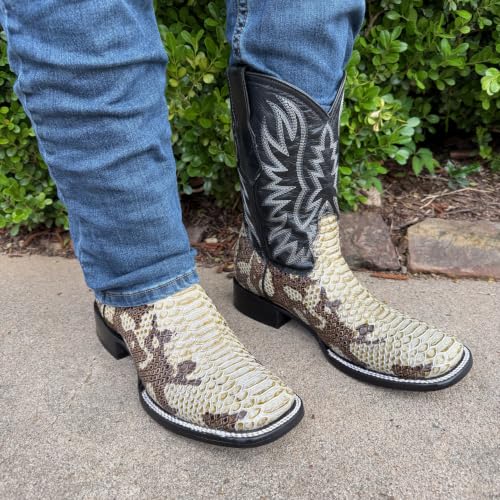 Image of Men's Alex Western Cowboy Boots Square Toe Pull On