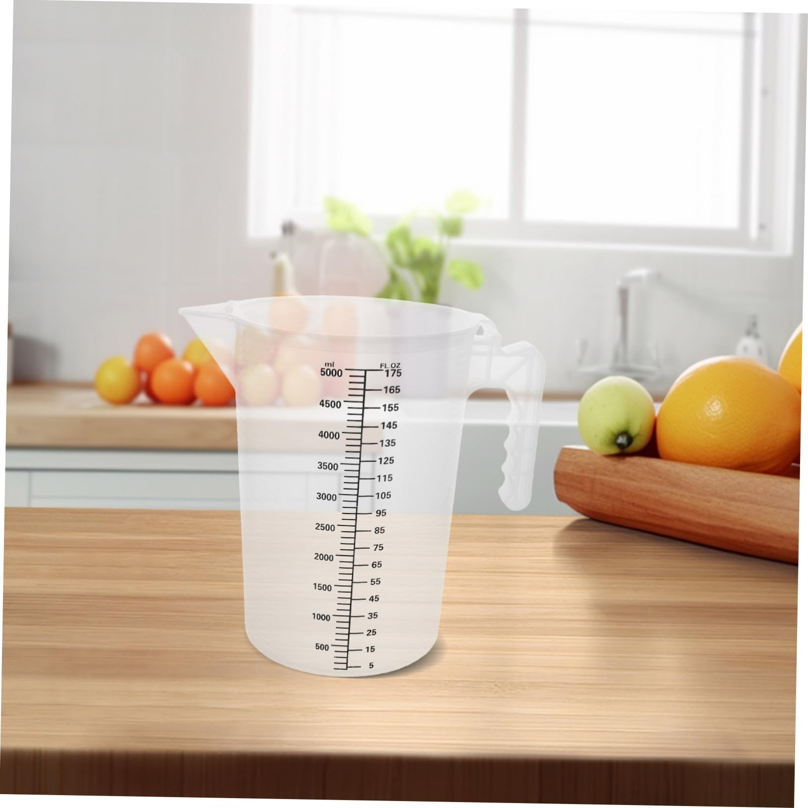 Brocca Graduata in Plastica 5l con Coperchio, Misurino Cucina