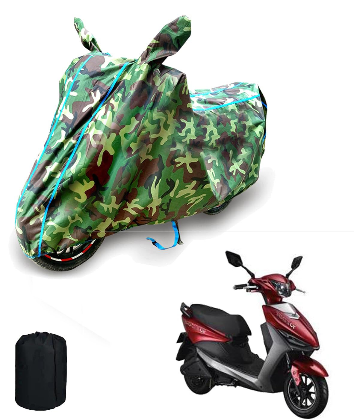 Garrege Waterproof Scooty Cover Compatible for Yo Edge with Mirror Packet and Jungle Print Scooty Cover