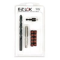 Vista 7 de E-Z LOK EZ-310-8 Kit de reparación de roscas para insertos roscados de acero al carbono metálico 1/2-13 y herramientas de instalación, negro