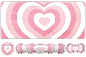 iLeadon Pink Gaming Stuff Keyboard Mouse Pad Set