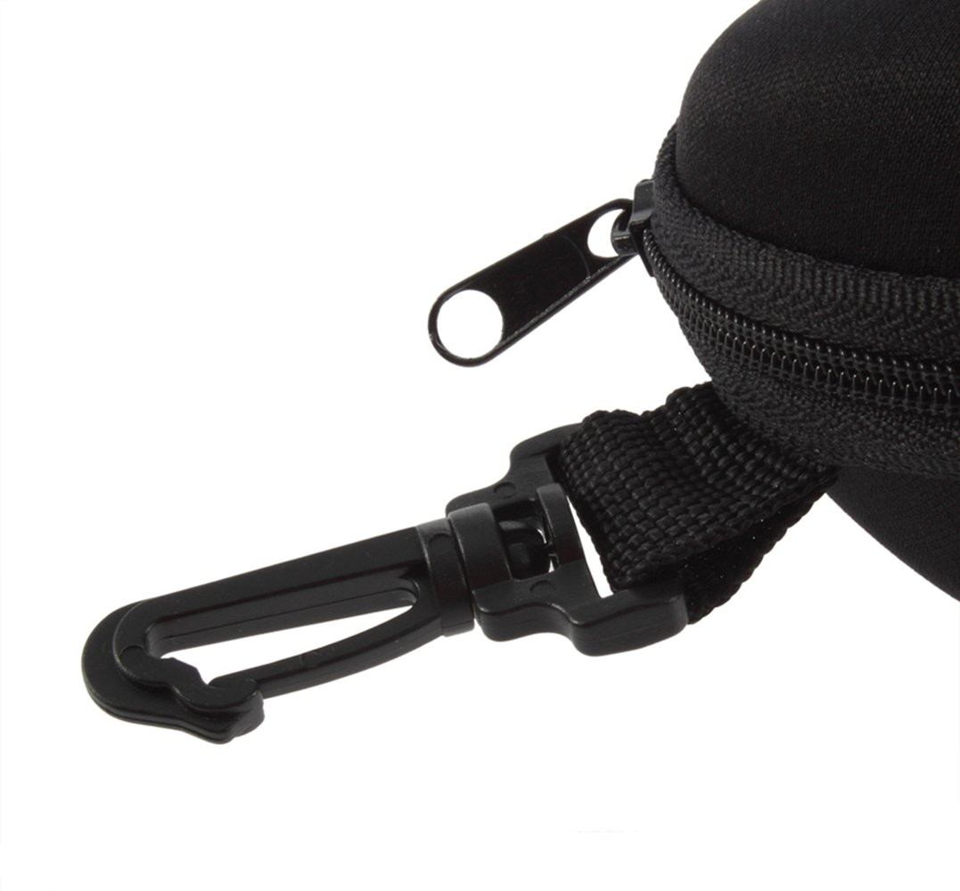 Dio Moda Unisex Semi Hard Zipper Pouch for Sunglasses (Black) 1
