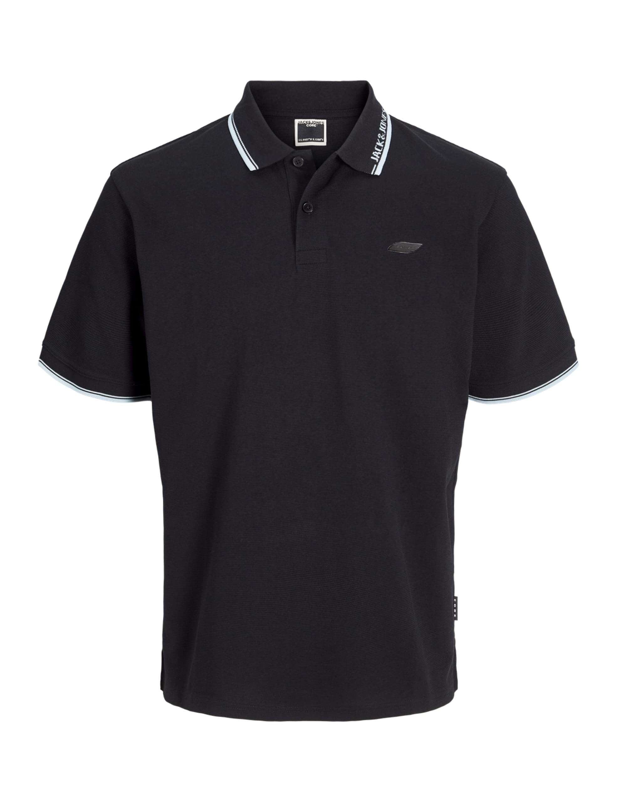 JACK & JONES Jcopacer Jacquard Polo SS, Black, S