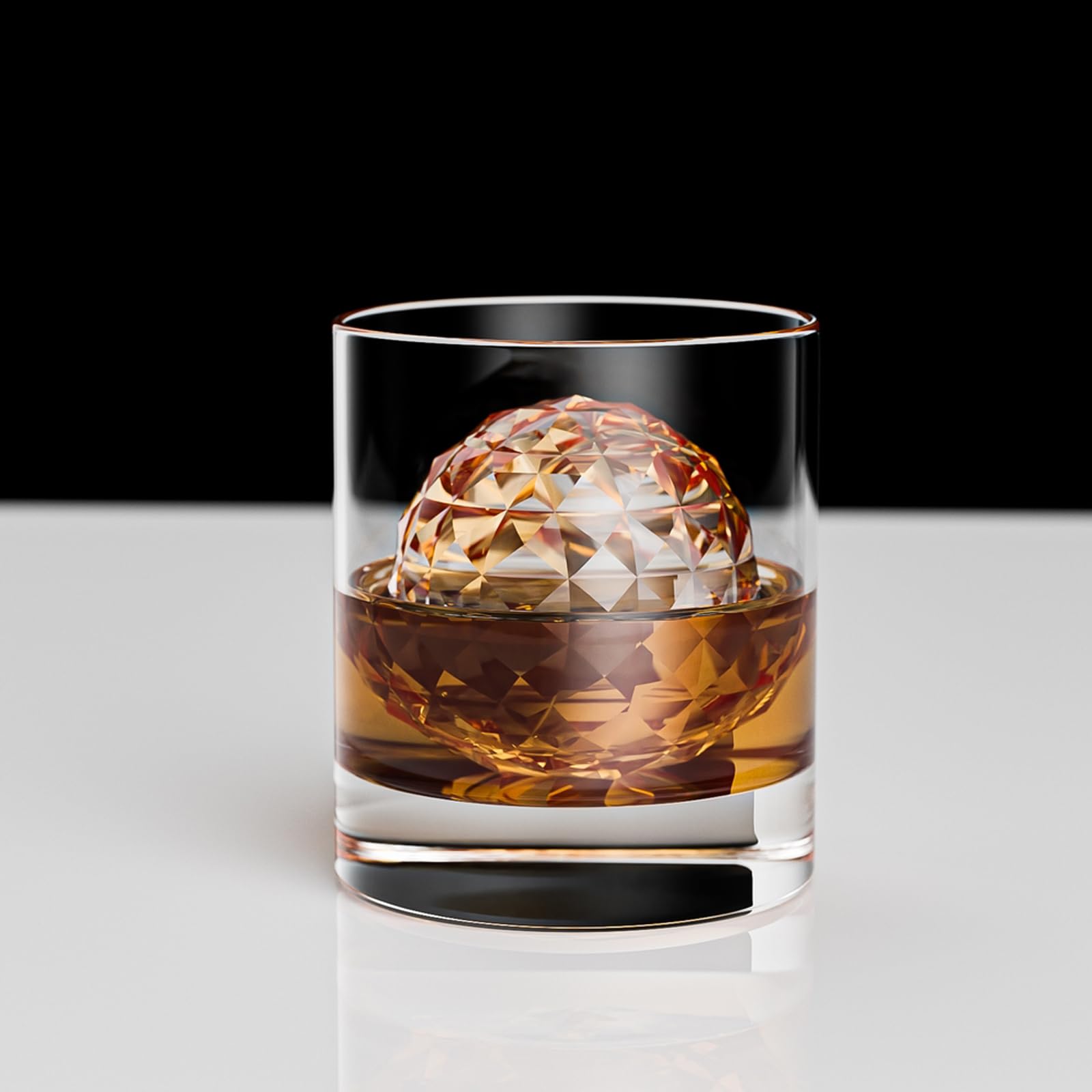 Cubitera de silicona transparente con tapa, 6 cm, redonda, reutilizable, para whisky, cócteles, vino, cerveza y bebidas (8 bolas)