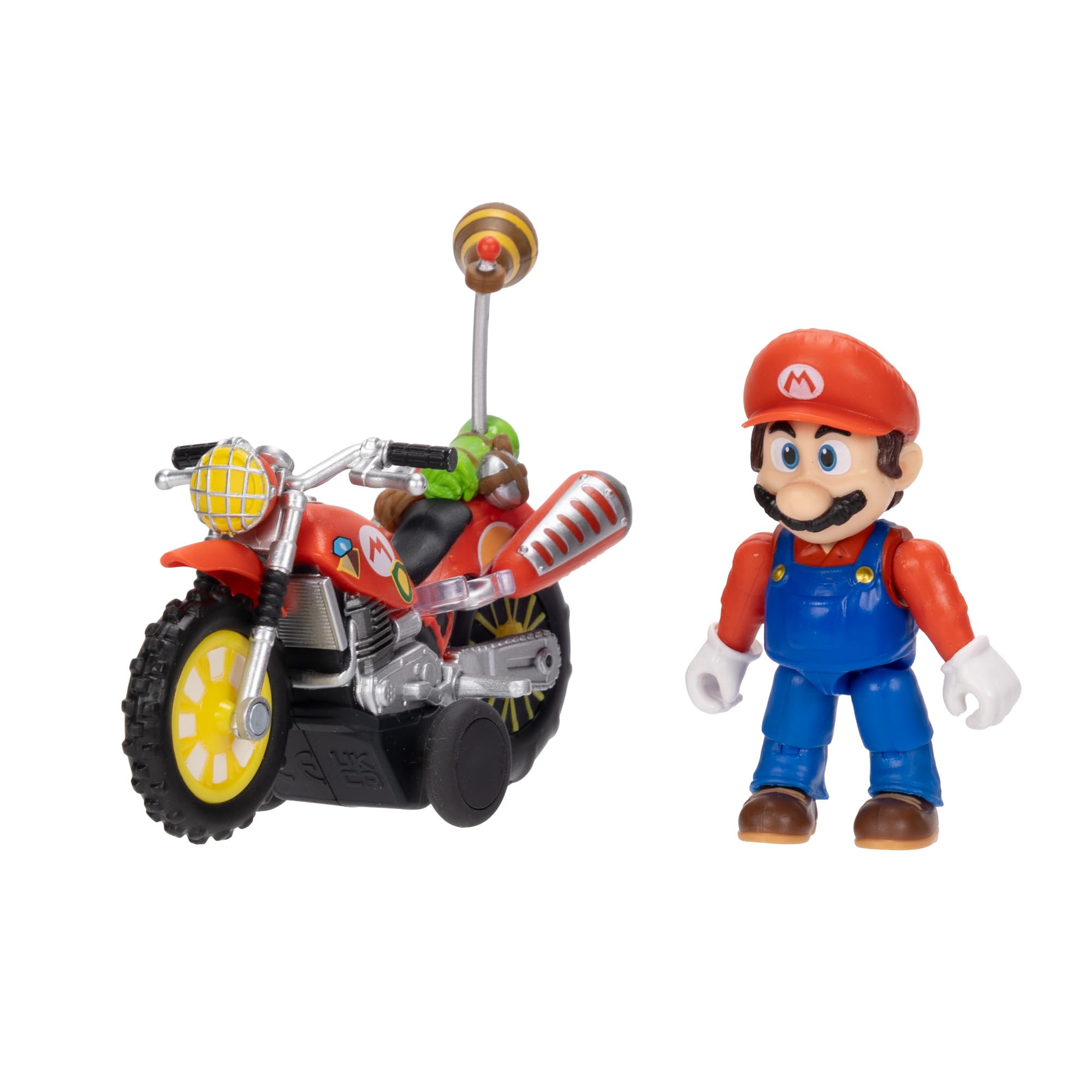 Film Super Mario Galaxy – Figurine 6cm avec Moto à rétro‑Friction – Mario