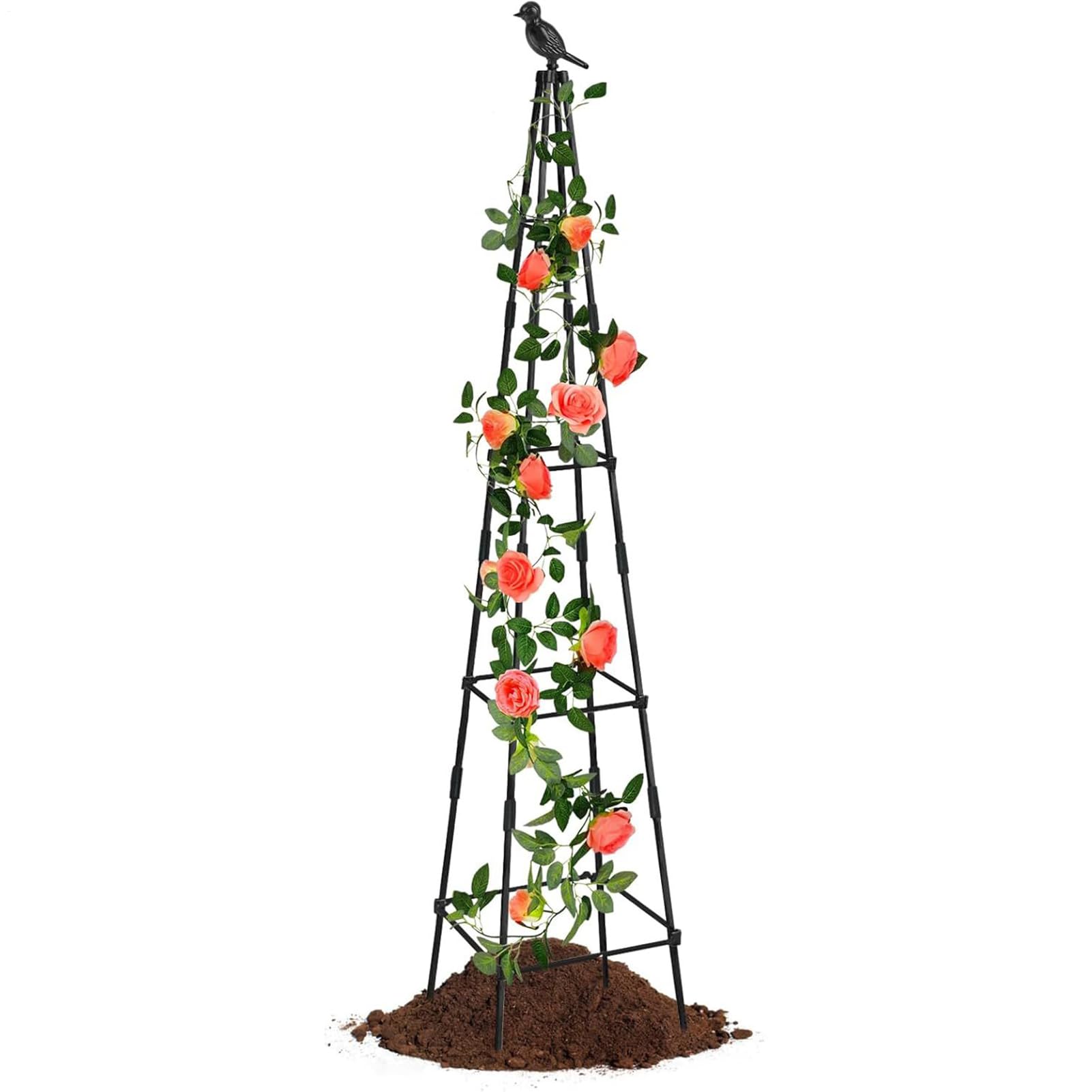 Treillis de jardin en métal tuteur réglable pour plantes grimpantes et potager