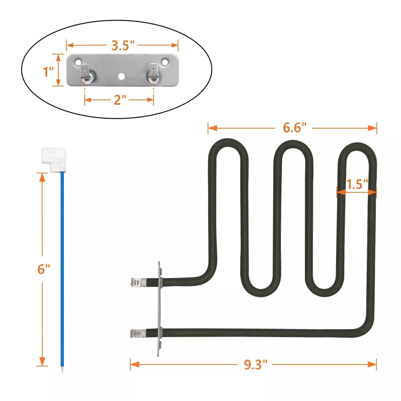 Heizelement 800 Watt Heizrohrelement Elektrischer Ersatz für SH19079518 Räucherofen Zubehör für Herd Ofen Smoke Hollow Digitaler Elektr 9907090033 für Masterbuilt