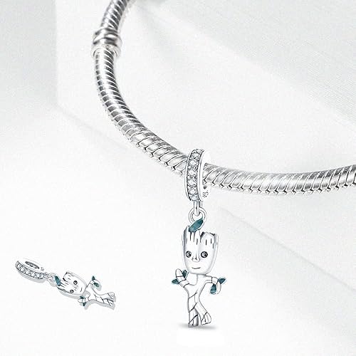 Miniatura 2 de LNQOBU Happy Life - Colgante para pulseras de abalorios, plata de ley 925 para mujer y niña (con un espaciador de cuentas)