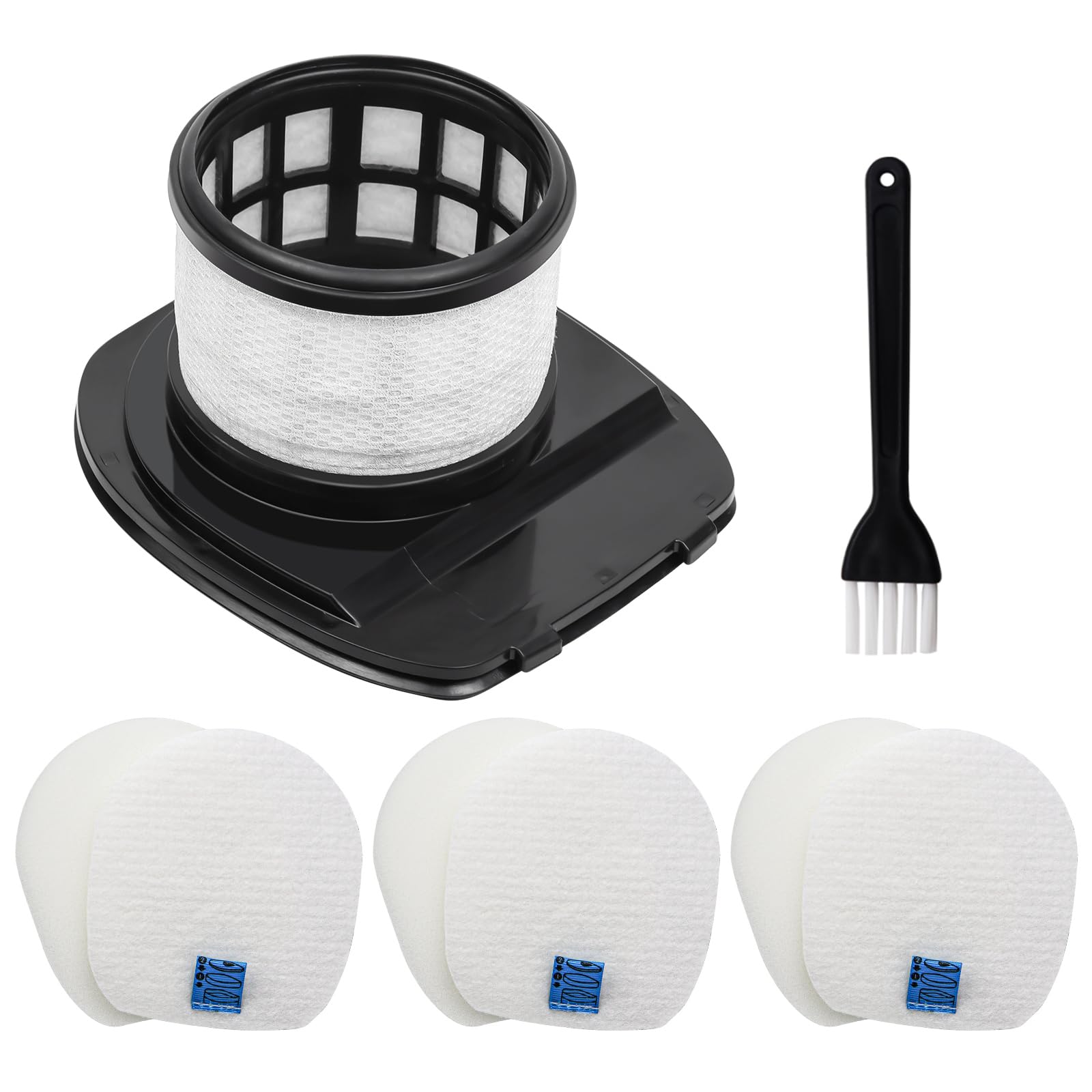 IX141 Filter Replacement for Shark IX141AMZ IX140 IX142 IX144 IZ140 IZ141 IZ142 IZ242 WZ140 WZ240 WZ250 UZ145 UZ155 QZ140 Pet Cordless Stick Vacuum, Part 616FJ140 &amp; 617FJ140, 1 HEPA 3 Foam Felt Filter