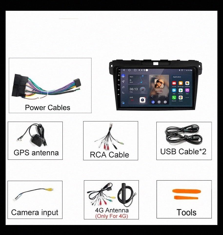 Radio de coche 2 DIN para Mazda CX-7 con GPS y reproductor multimedia de 32GB 5