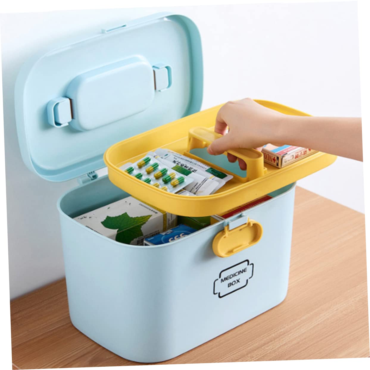 Didiseaon Medication Bag Medicine Storage Organizer Container Case with Portable Handle Compact