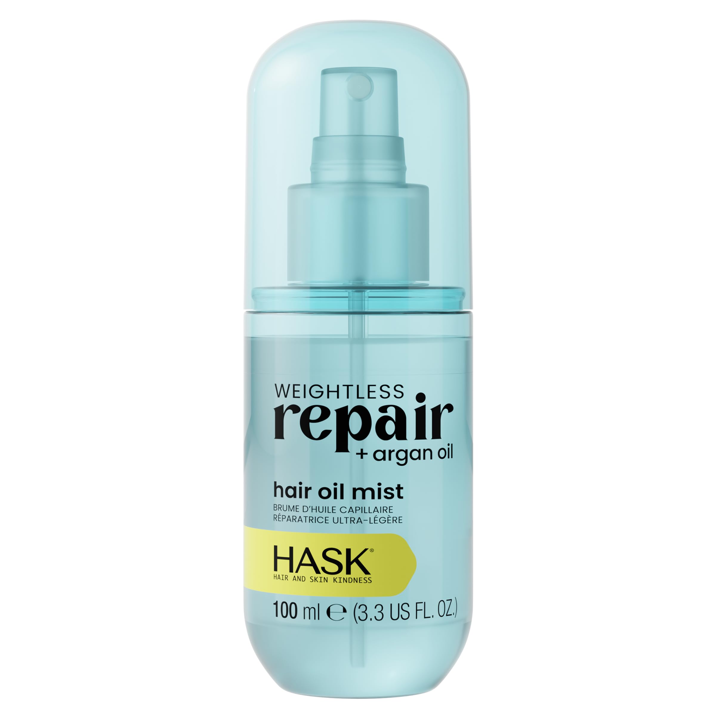HASK Weightless Repair + Argan Hair Oil Mist | Lightweight Moisture, Smooths Frizz, Adds Shine | Sulfate, Paraben, & Cruelty Free, Colour Safe, Vegan, 100mL