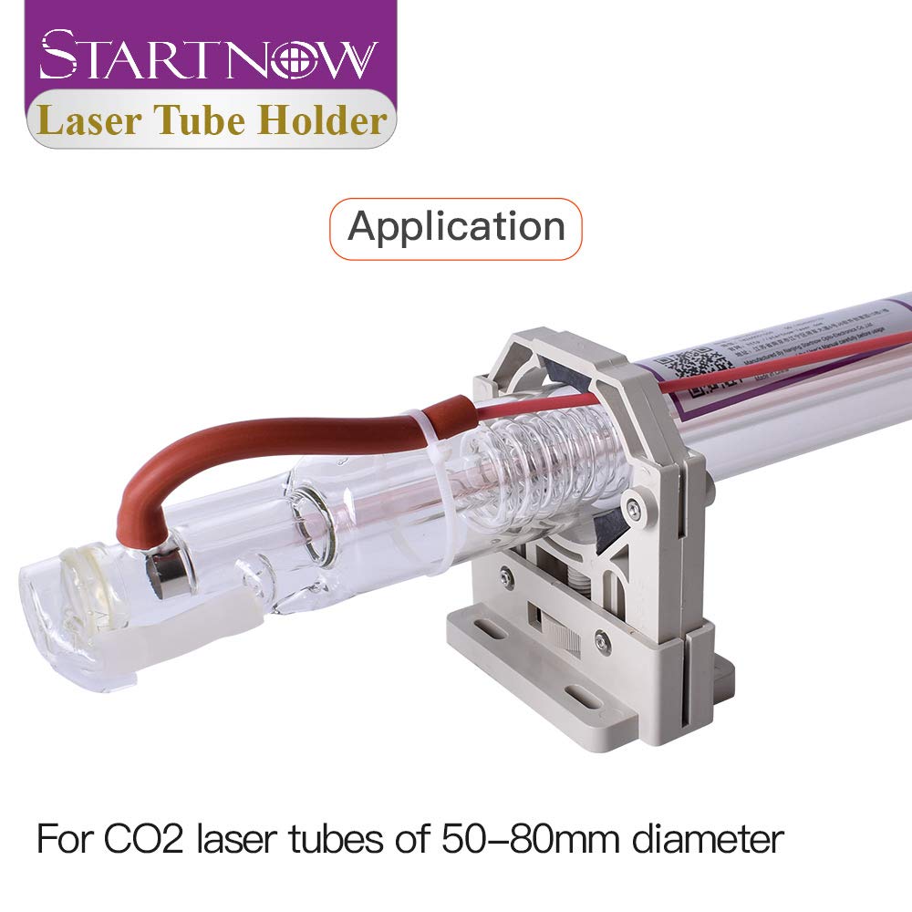 Startnow CO2 Laser Tube Holder Mount Flexible Plastic Lamp Support D50 80 Adjustable Bracket Base For Laser Cutter Machine Parts