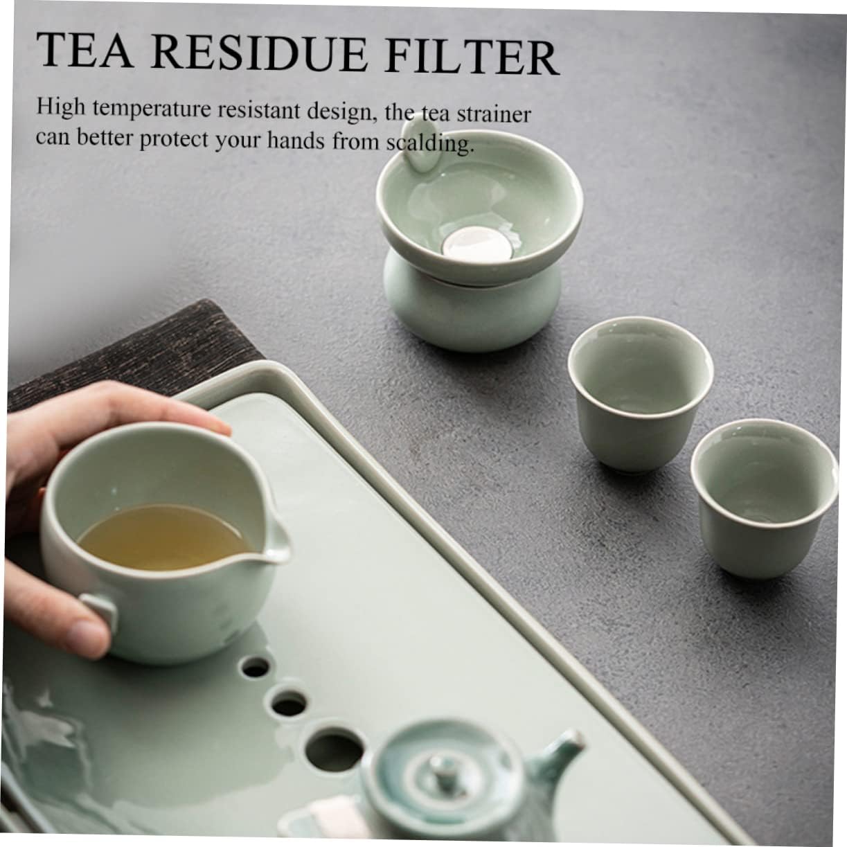 SOLUSTRE Tea Filter s for Chinese Tea Set Ceramic Tea Infuser Tea Making Supply Tea Strainer