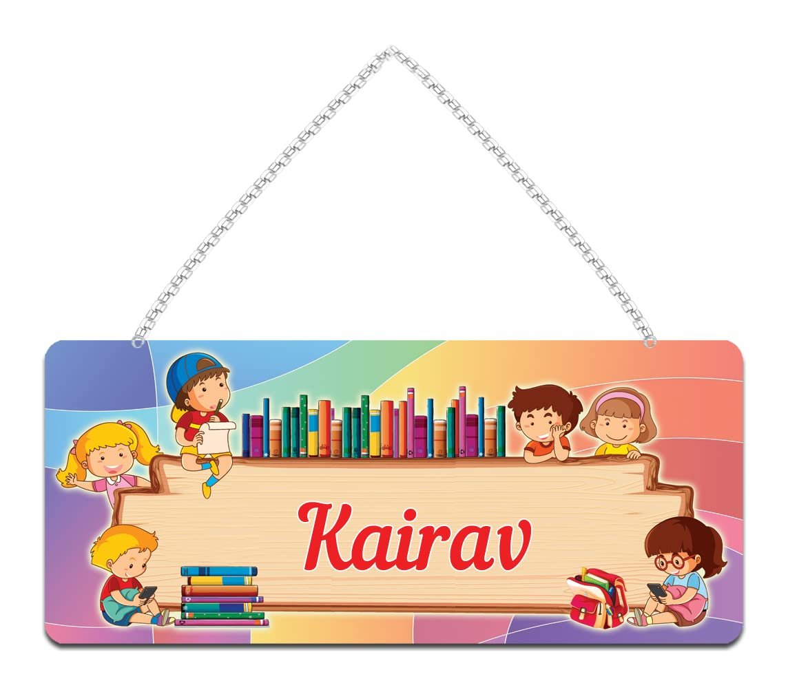 FurnishFantasy Personalized Gift for Kids on Birthday | Return Gift | Kids Room Decor | Door Sign | Name Plate with Hanging Chain - Size: 11.5 x 5 inch -, Name - Kairav (B09XV6Q55J) Amazon Price History, Amazon Price Tracker