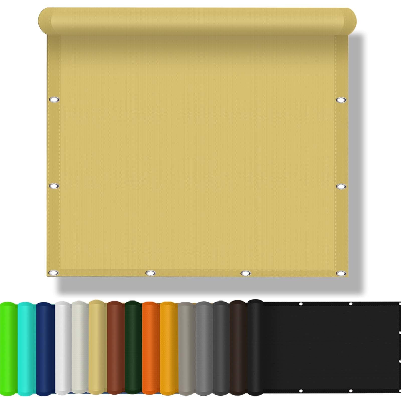 Voiles rectangulaire anti-UV 98% bâche étanche jaune sable