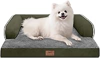 Vista 94 de Cama ortopédica extra grande para perros impermeable: cama de espuma viscoelástica para perros XL y extra grandes, sofá sofá, lavable con funda Azul