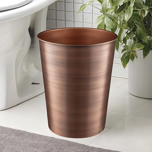 Miniatura 4 de Monarch Abode Cubo de basura de metal hecho a mano de cobre para el hogar, oficina, dormitorio, cesta de basura decorativa, cubo de basura moderno