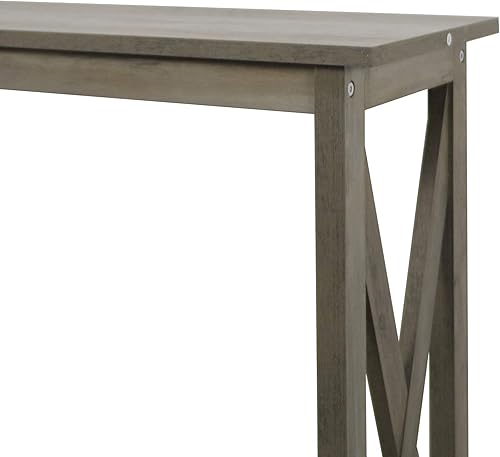 Miniatura 4 de Rainbow Sophia Mesa de consola de entrada mesa de sofá mesa de consola moderna de madera de granja con almacenamiento de 2 niveles 39 pulgadas roble