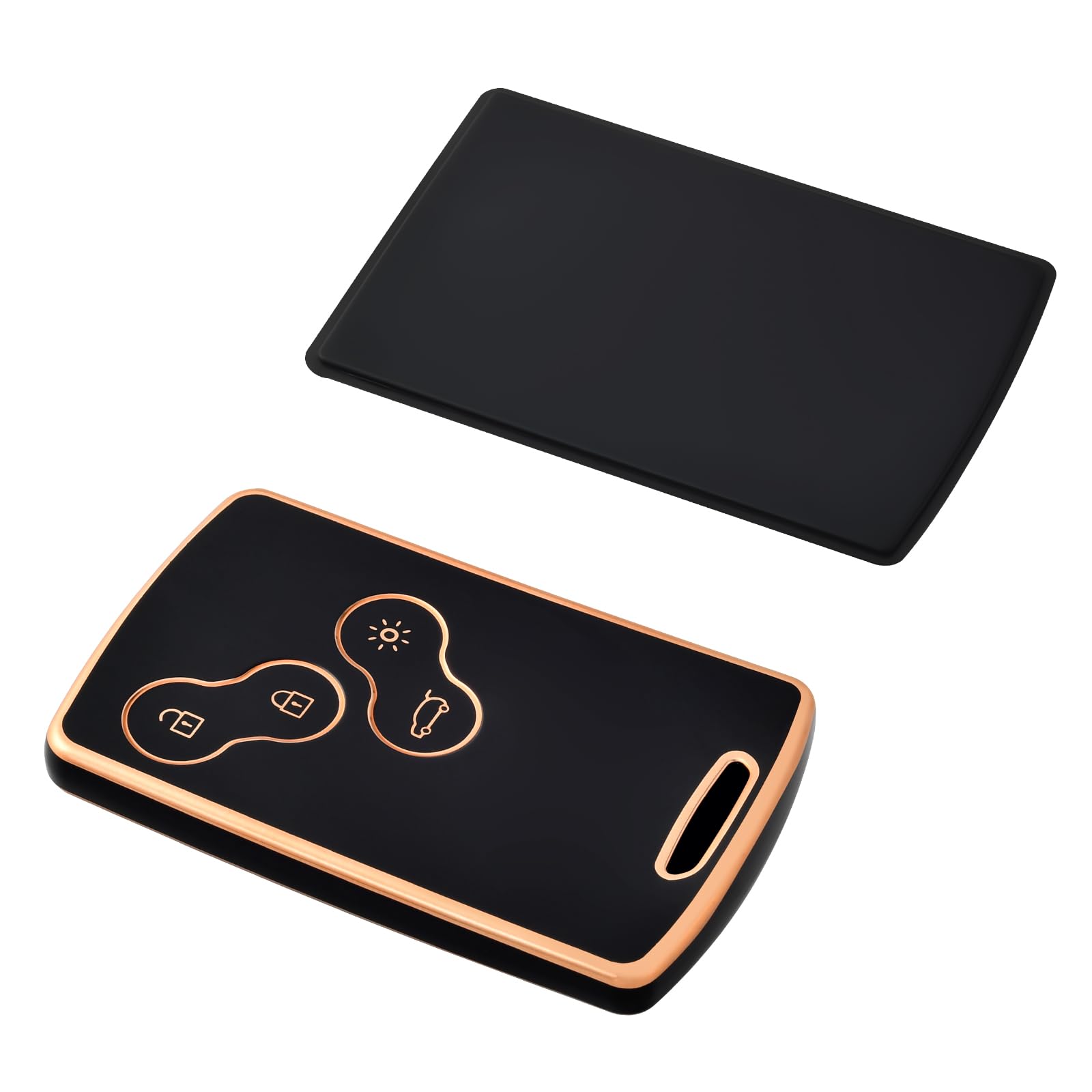 Cover Chiavi Auto Renault - Custodia Protettiva In Silicone TPU Con Bordi Oro/Argento Per Clio, Megane, Captur - Foto 5