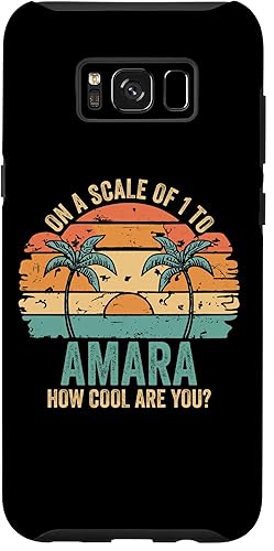 Miniatura 1 de Galaxy S8+ AMARA Cute Retro Girls Groovy AMARA Personalized Name Case